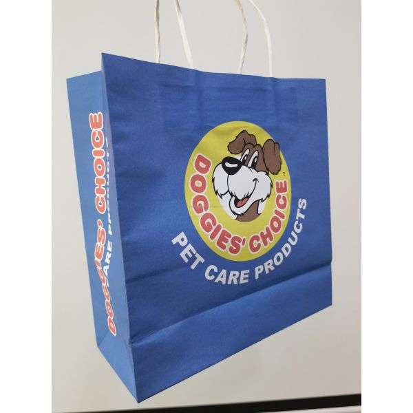 Custom Printing Pet Pattern Recyclable Paper Gift Bags For Dog Retail Shop