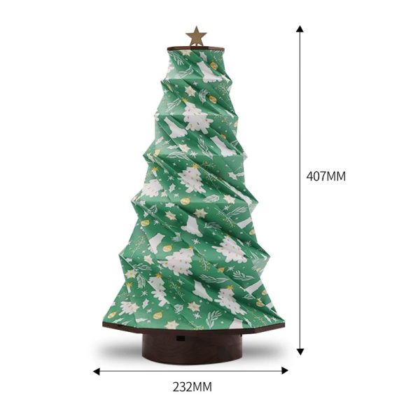 Foldable Origami Paper Led Xmas Christmas Tree Lights 3.7V 1200mAh