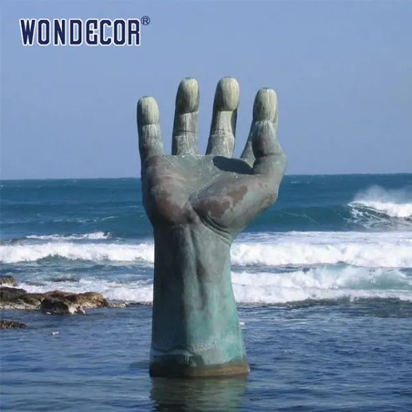 Большая открытая садовая квадратная металлическая декоративная ручная бронзовая скульптура