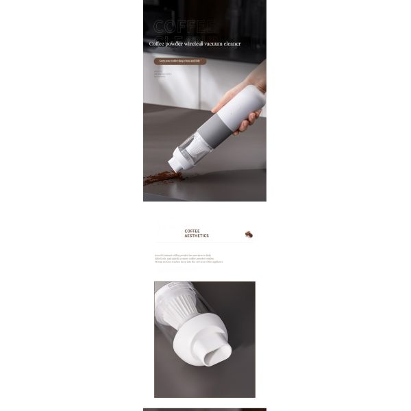 Eco-Friendly Small Rechargeable Desktop Coffee Powder Cleaner for Countertop Cleaning