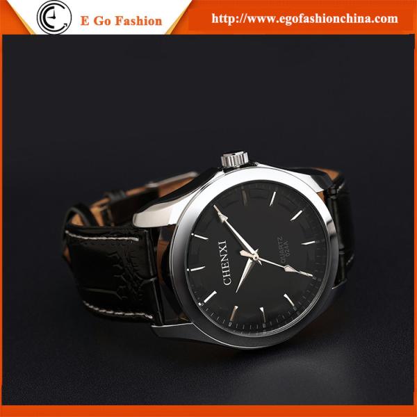 024A2 CHENXI Branding Watch Leather Strap Stainless Steel Back Watches Quartz Analog Watch