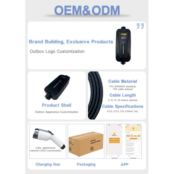 TYPE 2 Pilot Lamp 240V±10% Overvoltage Safety Features White Ev Charger