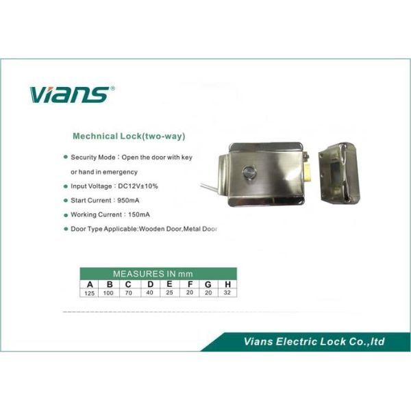 Haute serrure à la maison matérielle de jante de porte de Strengh, serrure de jante d'acier inoxydable s'ouvrant de gauche à droite