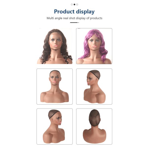 Life Size 42cm height Jewelry Mannequin Head / Shoulder Mannequin Head