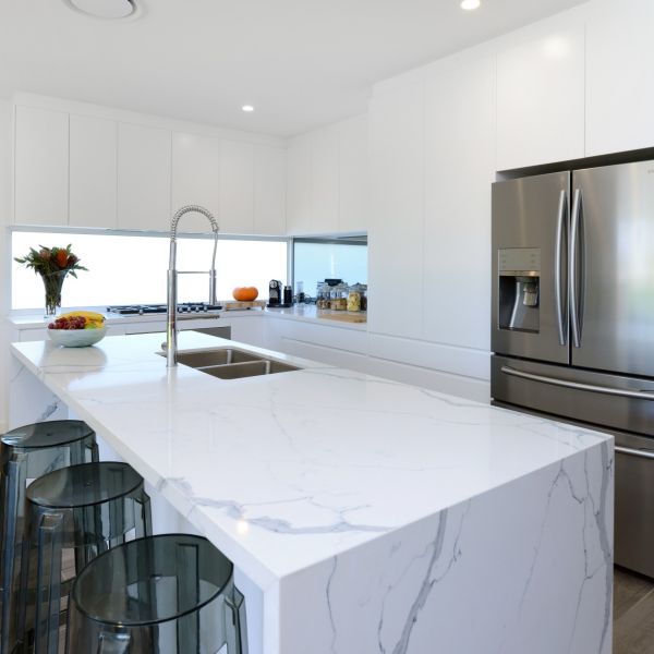 Australian Style Matt White PVC Kitchen Cabinet Furniture Modern Islands