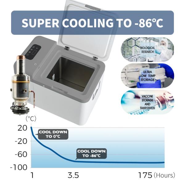 -86C Degree 25L Mini Medical Freezer for Vaccine Transport Portable and High Capacity