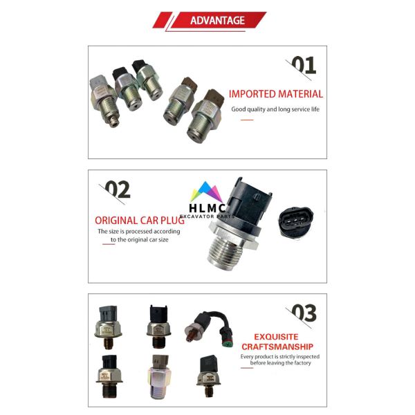 320-3064 C01 5PP4-18 3203064 NEW Fuel Pressure Sensor Excavator 320C 312D Sensata