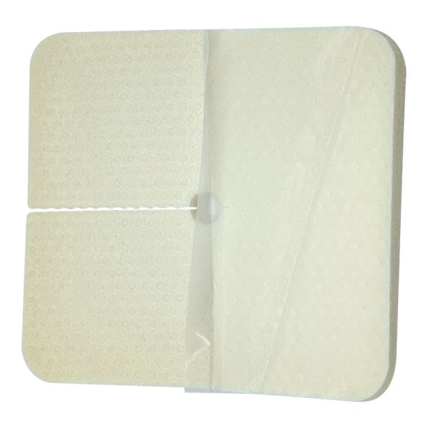 High Absorbency PU Laminated Silicone Foam Dressing With Hole Non Adhesive 7x10cm 9x10cm