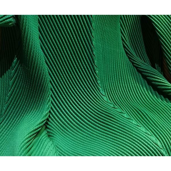 High-end 3d Flower Round Neck Long Sleeve Pleated Plus Size Women's Dresses