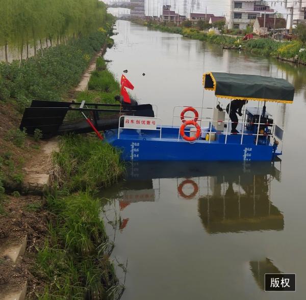 Rio do lago de KEDA que limpa a água aquática Hyacinth Cutting Machine da ceifeira da erva daninha