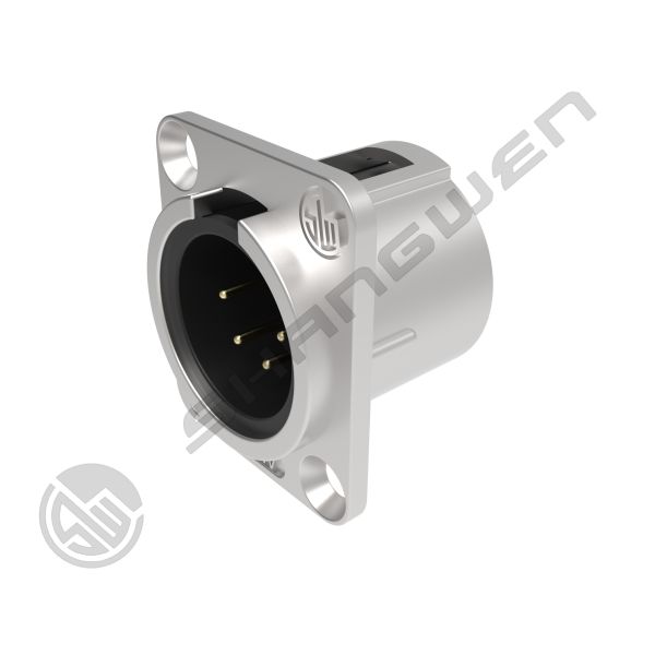 New IP40 Indoor Audio Video Cable Connector XLR 4 Pin Female Socket with Solder Adapter Male Socket Xlr Connector