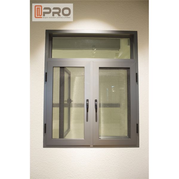 Rainproof Aluminum Casement Windows Thermal Break Aluminium System Design double casement windows