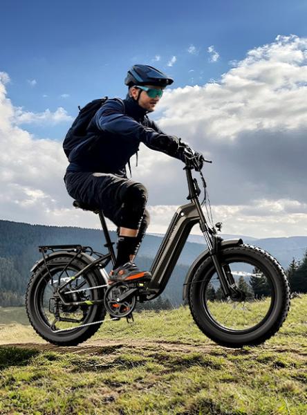 European Warehouse 20 Inch Yeestep 7 Speed 48v Lithium Folding Green Electric City Bike Fat Tire Ebike