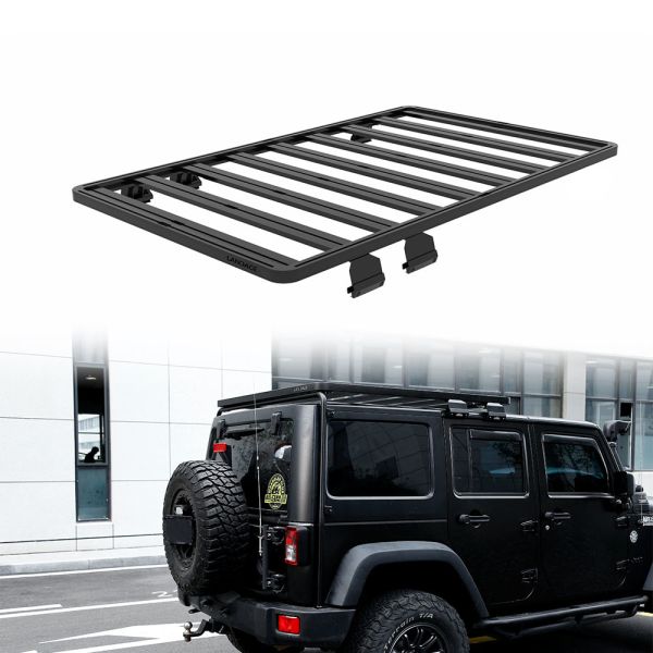 4X4 Aluminum Alloy Roof Rail Basket Jeep Wrangler JK Roof Racks for Car Roof Carrier