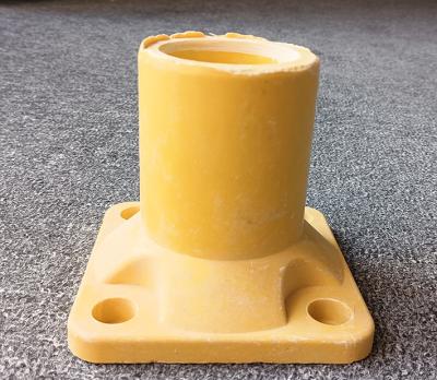Yellow FRP Fiberglass SMC Handrail Base FRP Tube Construction Base Accessaries
