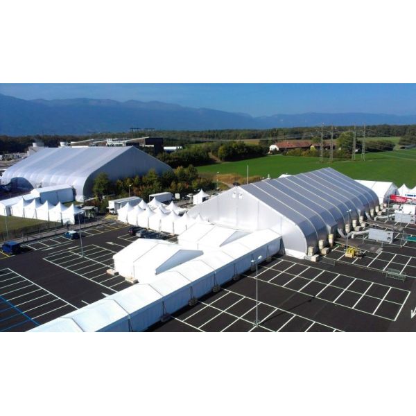 Waterproof Sunscreen Large Outdoor Aluminum Tent With Glass Wall
