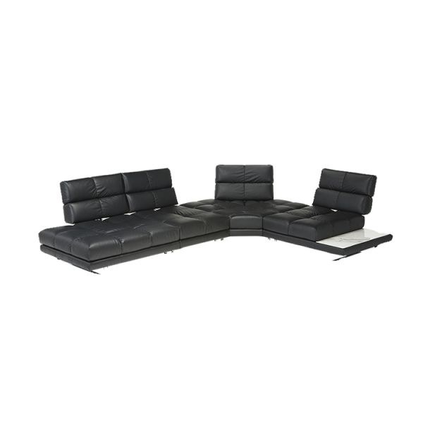Italian All-leather Sofa Movable Modern Classic Corner Sofa Back Large Villa Luxury Leather Sofa