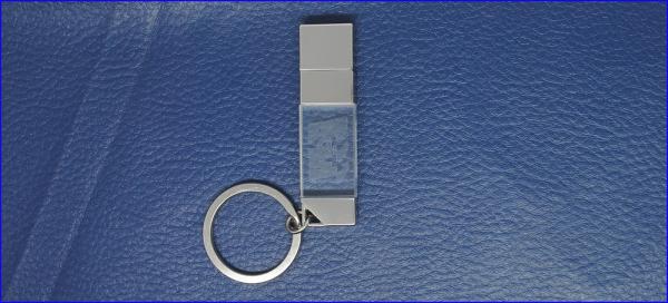 Crystal 64GB USB Flash Disk 360 Degree Logo Viewing Key Ring Attach