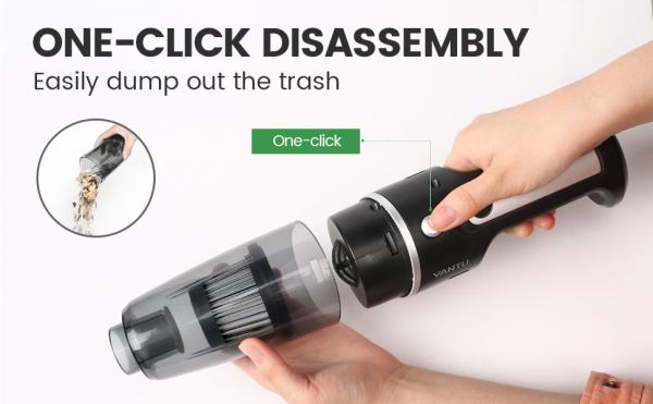 Metal Filter 12V Wired Cordless Portable Vacuum Cleaner for Car Wash 350mm X 74mm X 76mm