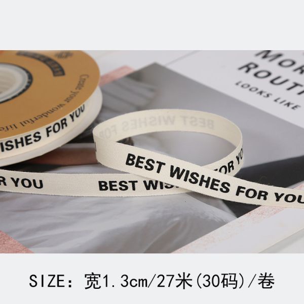 13 мм напечатанная хлопчатобумажная лента DIY ремесленная лента для упаковки в подарок