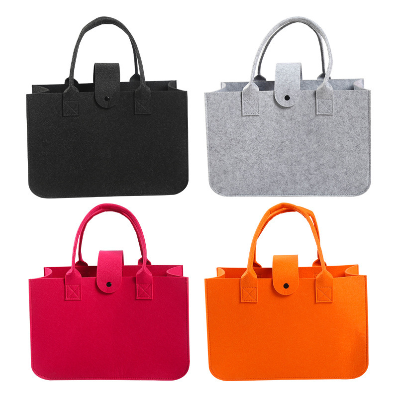 New Felt Handbag Large Capacity Gift Box Packaging Handbag Thickened Advertising Exhibition Non-woven Bag