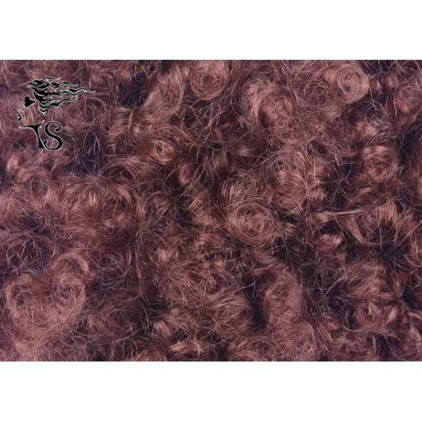 Afro Short Curly Full Lace Human Hair Wigs For Black Women Iron Red Color