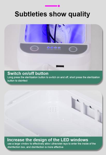 99.9% Kill Bacteria Mobile Phone Disinfection Box Esterilizadora Telefono UV