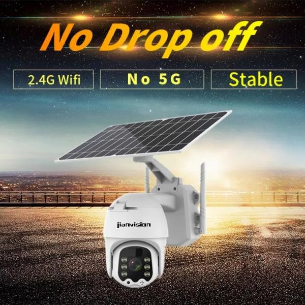 Wifi Outdoor PTZ Camera 1080P 2 Way Audio Surveillance Solar CCTV Camera With Sim Card