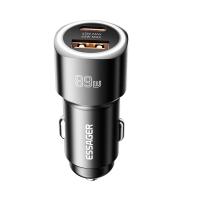 ESSAGER ES-CC16 Série USB A+USB C Téléphone portable à recharge rapide Sortie du chargeur de voiture