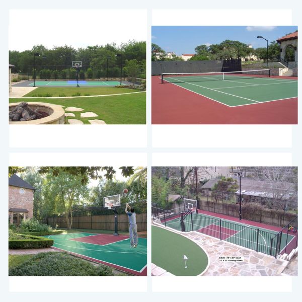 Влагостойкие поверхности на открытом воздухе спорт настила полиуретана кремния 4mm