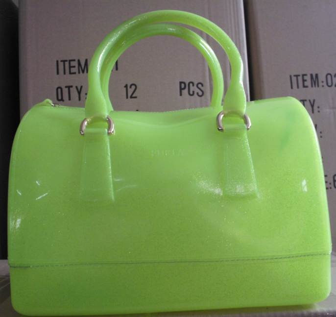 Silicone transparent jelly bags of candy color edition fashion hand the bill of lading sho