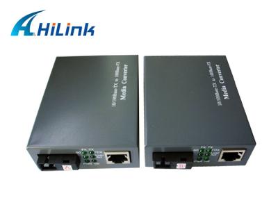 10M / modo AC220V do conversor dos meios da fibra de 100M 20KM único com fonte da alimentação externa