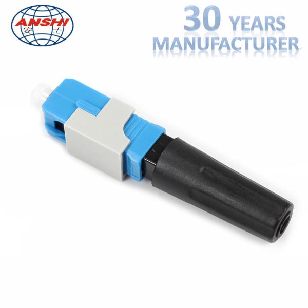 Conector rápido de comprimento de onda de trabalho SC Acessórios de cabos de fibra UPC para sistemas FTTH