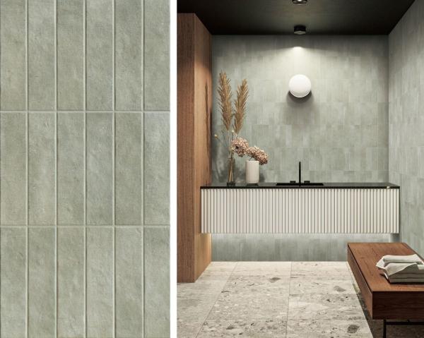Carreaux modernes vert clair et 16 x32 Carreaux rétro céramiques pour la salle à manger et le salon