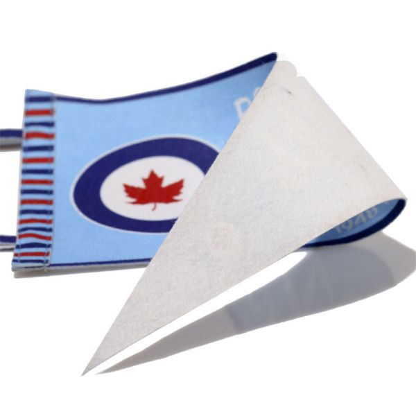 OEM Logo 15x30cm Felt Pennant Banner One Side Printed