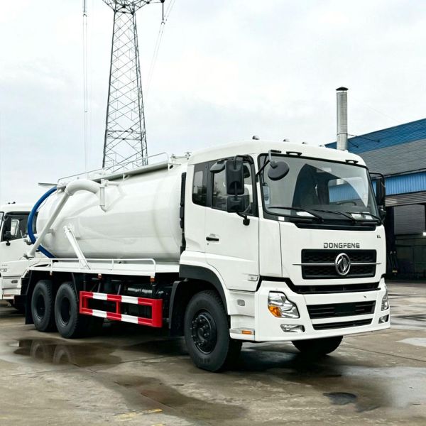 Dongfeng 6X4 18cbm 18tons Vacuum Sewage Suction Tanker Truck with Water Ring Vacuum Sewage Suction Truck