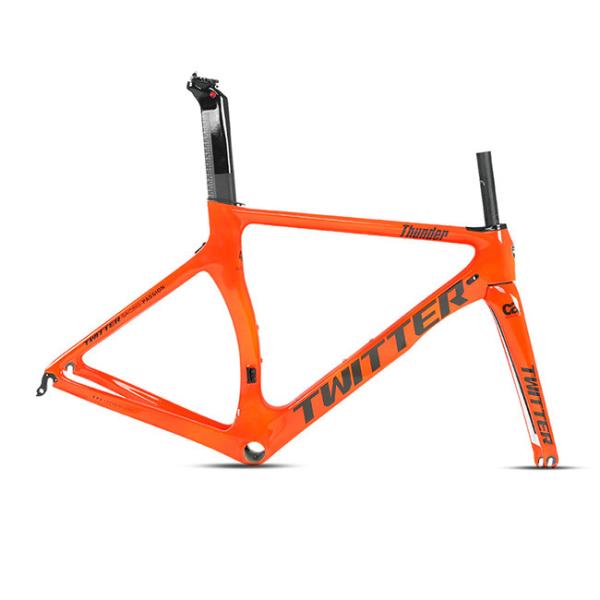 Wheel 700x25C Carbon Road Bike Frame , Carbon Rim Brake Frameset THUNDER-C 46cm