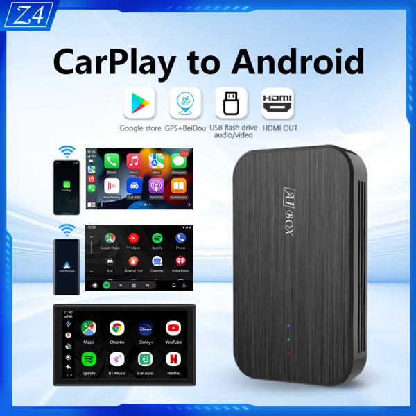 Z4 Mini Wireless Carplay Adaptador RGB Light USB Tipo-C Port Automático Carplay