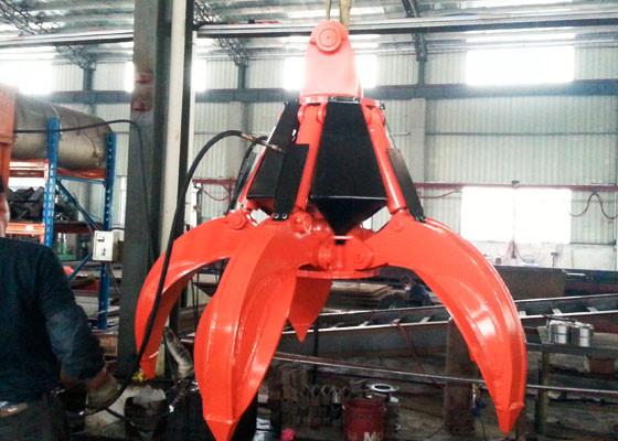 A casca alaranjada hidráulica personalizada luta para a máquina escavadora de Doosan DX260