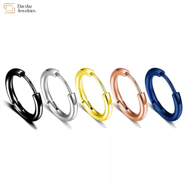 Серьги обруча титана стальные, небольшие круглые ювелирные изделия серег Huggie круга