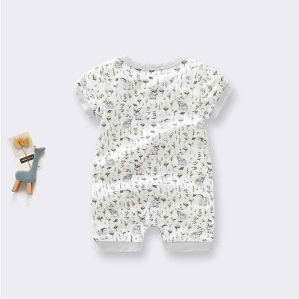 Baby Rompers Wholesale Fashion Romper Short Sleeve Baby Solid Bodysuit