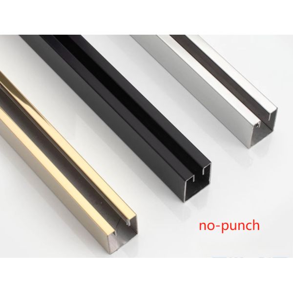 Stainless Steel Shower Glass U Channel Rustproof Shower Screen Wall Channel
