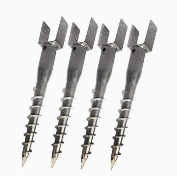 Galvanized Helical Ground Screw Pile Pole Anchor In Foundation Solar Enery System