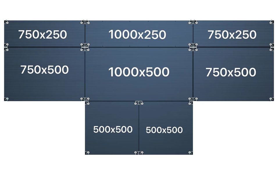 P2.6 Indoor LED Screen 1000*500mm Advertising LED Wall Display Front Installation