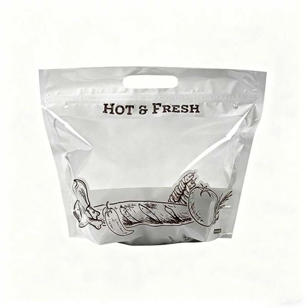 Custom Printed Rotisserie Chicken Bag Greaseproof Microwave Safe Bag For Rotisserie Packaging
