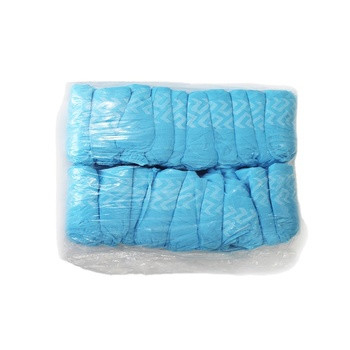 Disposable Shoe Covers White Blue Pink 20 - 40gsm PP SMS PE CPE Plastic