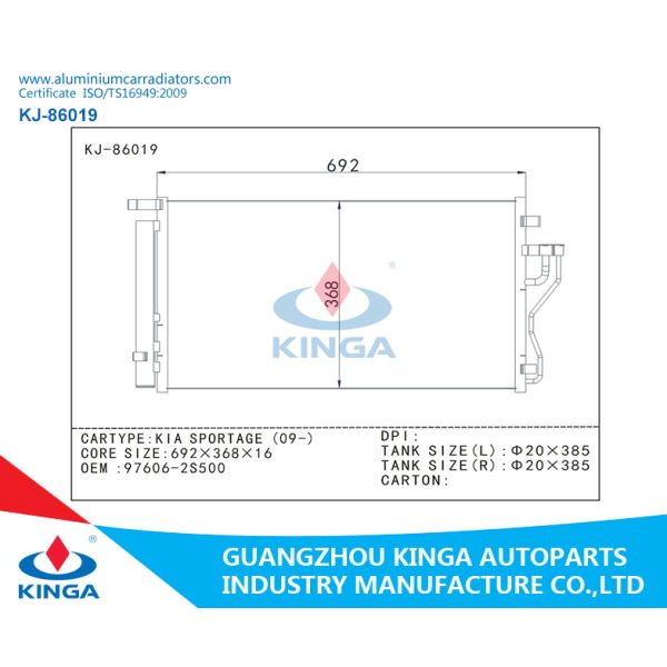Hyundai Kia Sportage(12-) 97606-2S500 Auto condenser ac  car / vehicle condenser