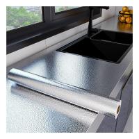 Autocollant en feuille d'aluminium haute résistance à l'eau brillante pour mur de cuisine Anti-huile et papier peint en feuille d'or