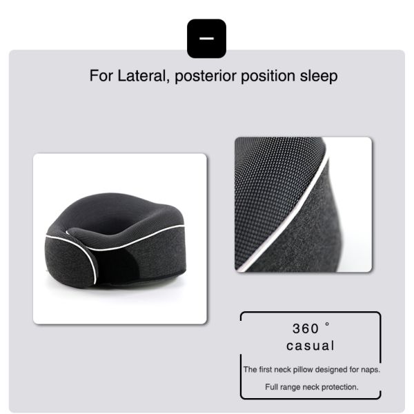 Customized Color U Shape Memory Foam Neck Pillow Soft Neck Support Travel Pillow Roll