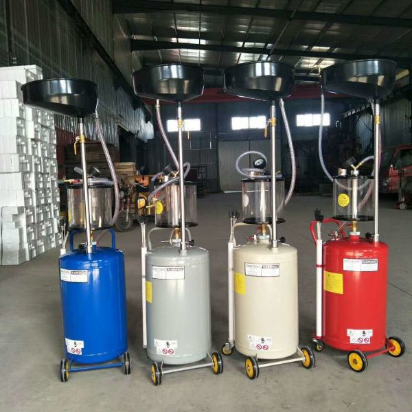 Red 80L Engine Garage Mobile Waste Oil Suction Drainer Container Ce And Extractor